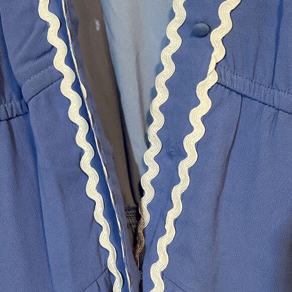 NWOT BTFL-Life High-Low Maxi Dress Blue Button Front Long Sleeve Women's Medium‎ - Picture 3 of 8